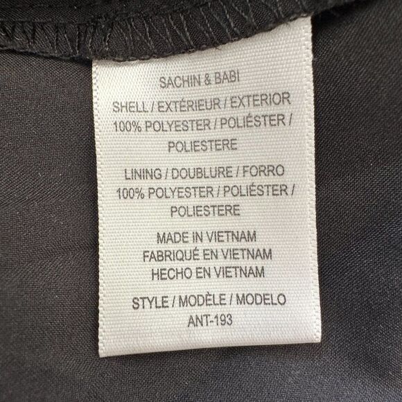 Anthropologie Sachin & Babi Petalwork Shift Dress Size 8 Black White Embroidery - Picture 9 of 10